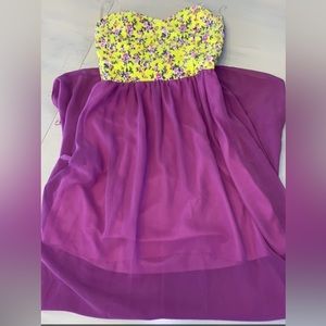 Large Floor Length Strapless Maxi Dress